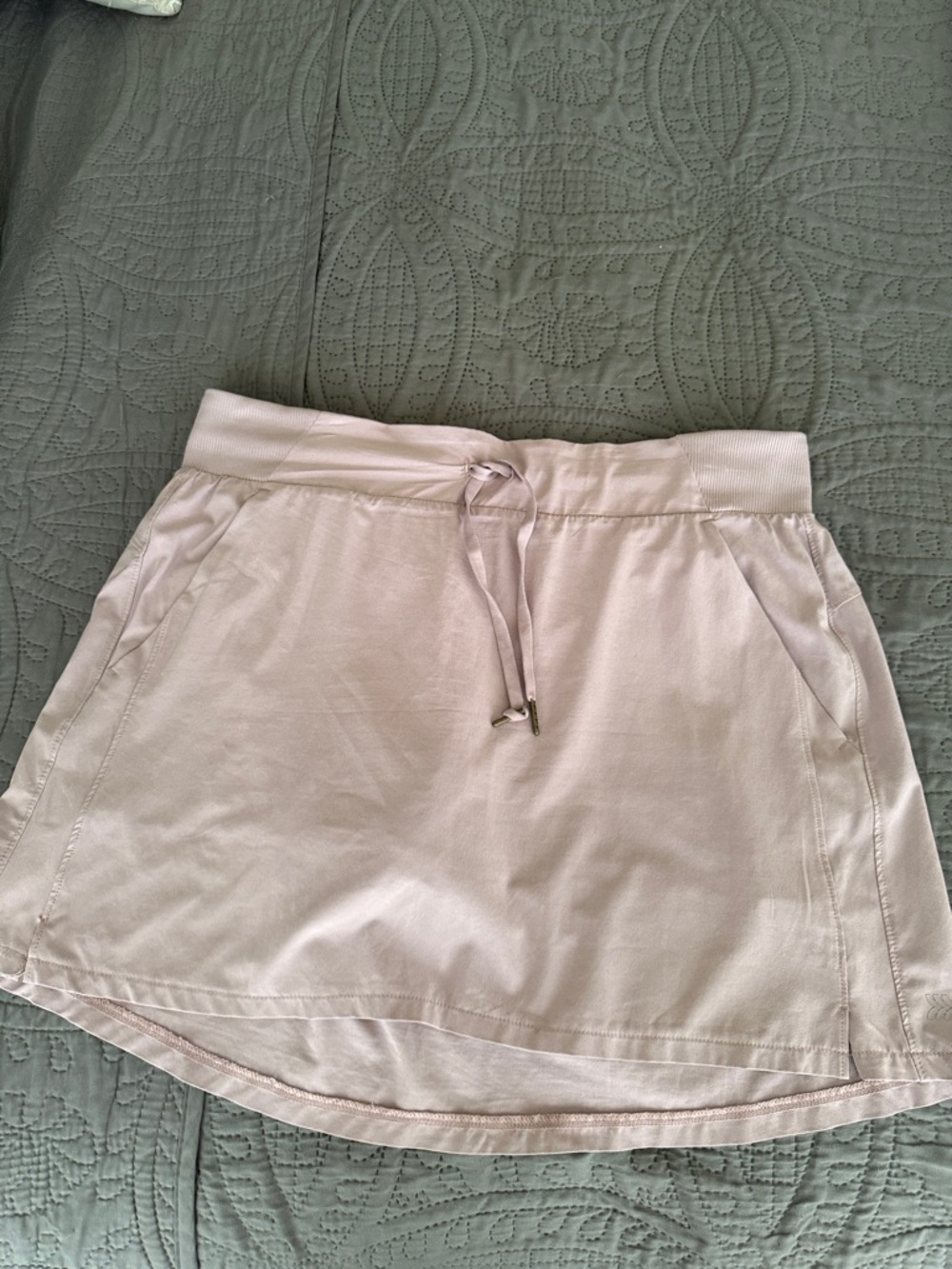 Light Violet Drawstring Casual Skirt